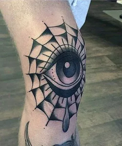 cry-eye-Knee-tattoo-design-for-women
