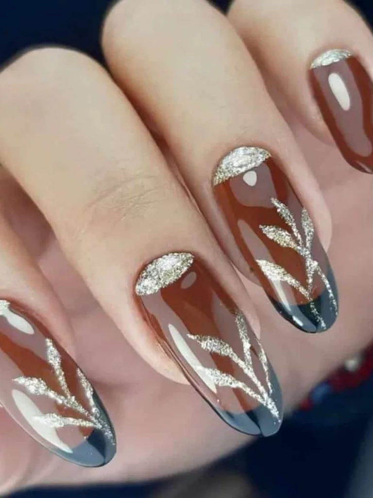 different shades of brown nails