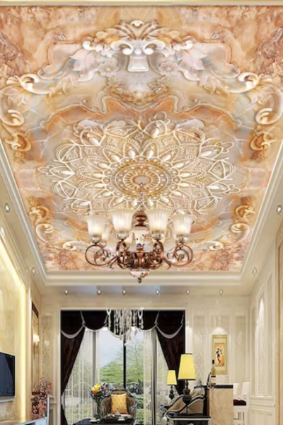 3D Mural Ceiling Wallpaper