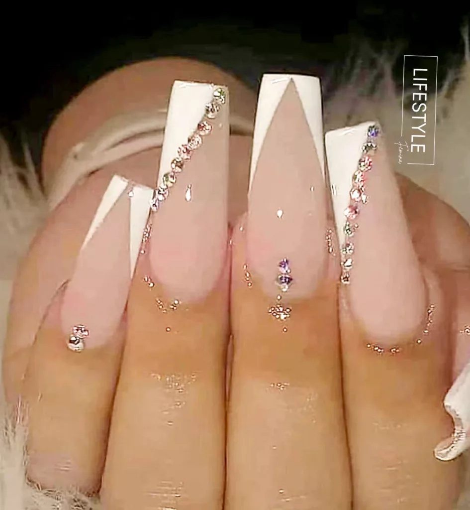Tip Rhinestone Nails